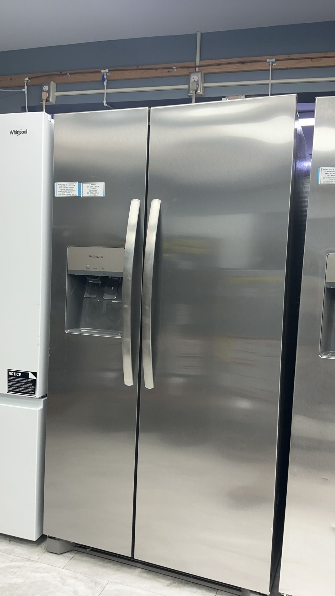 New Refrigerator Refrigerador nuevo Warranty Garantia Por Escrito 20 años Garantizando cada producto que vendemos