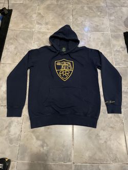 AS Roma Heritage Italian Hoodie Mens L Navy Blue Pullover Soccer Futbol Copa