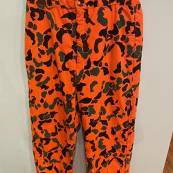 Woolrich XL Thermo Loft Gortex Hunting Pants Blaze Orange 42x32 Camouflage VTG