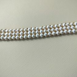 Vintage Triple Row Pearl Bracelet 