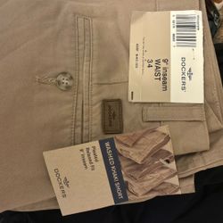 Brand New Dockers, Relaxed Fit khaki shorts