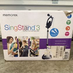 NEW IN BOX Memorex SingStand 3 Bluetooth Wireless Karaoke Speaker System (W/ 2 Microphones)