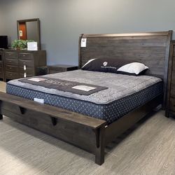Rustic Grey Four Piece Bed Set - Deschutes
