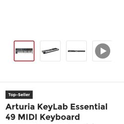 Arturia KeyLab Essential 49 MIDI Keyboard Controller Black Edition