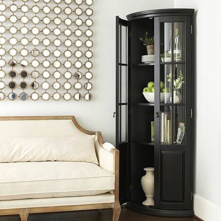 Black Ballard Designs Full Chilton Curved Corner Cabinet