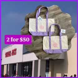 Trader Joe's Large lavender tote bag💜