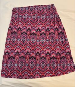 Faded Glory Women's 4X 26W-28W Geometric Pull-On A-Line Skirt