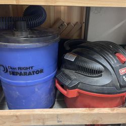 Dust Right Separator And Shop Vac 