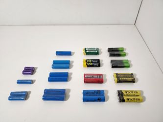 TactFire, Skywolfeye, Ultrafire,  LQ Power, CN, AC20, ICR & GIF Rechargeable Batteries