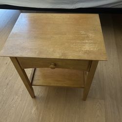 Solid Wood Nightstand 