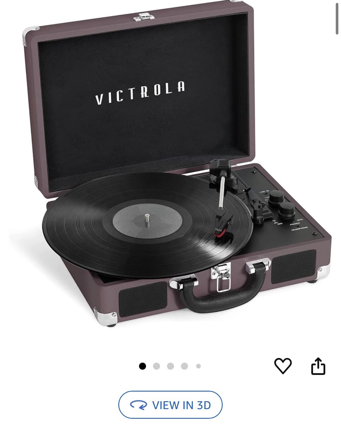Brown Victrola Record Player