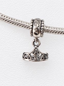 Retired Pandora x Disney Beauty and the Beast Belle’s Tiara Dangle Charm Sterling Silver 791568