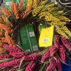 Set de 3 coronas decorativas – incluye corona de otoño, nuevas