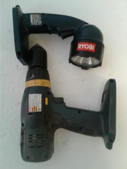 rayobi drill and light 2 Battry no charger $25