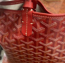 GOYARD Saint Louis PM Tote Bag, Coated Canvas, Red, Silver-Tone Hardware, Pre-Owned