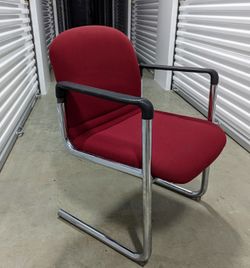 Pair of Vintage Chrome Tubular Cantilever Armchairs by Schafer Bros.