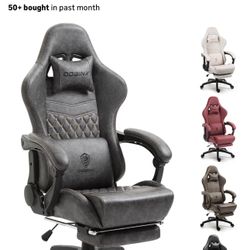 Dowinx Gaming Chair Big and Tall, Ergonomic PC Gaming Chair with Footrest & Massage, Racing Style Reclining Computer Chair for Adults, 400LBS Capacity