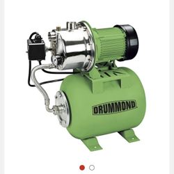 NEW Drummond 1 HP Stainless Steel Shallow Well Pump & Tank – 950 GPH