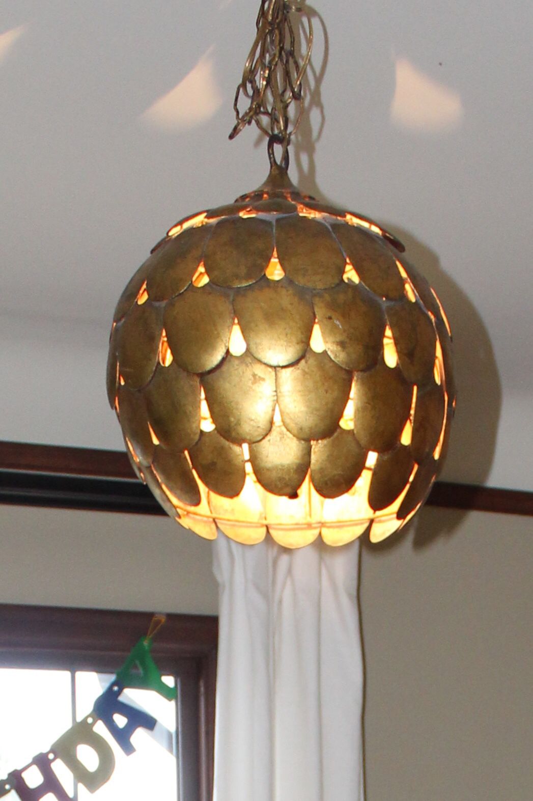 Bronze round chandelier