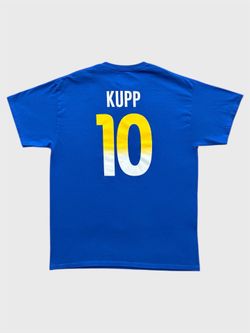 NFL Los Angeles Rams Cooper Kupp blue Super Bowl jersey shirt Size Large 21.5x30