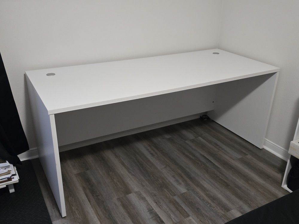 White Desk - 6 ft - Bush Business Furniture Studio C