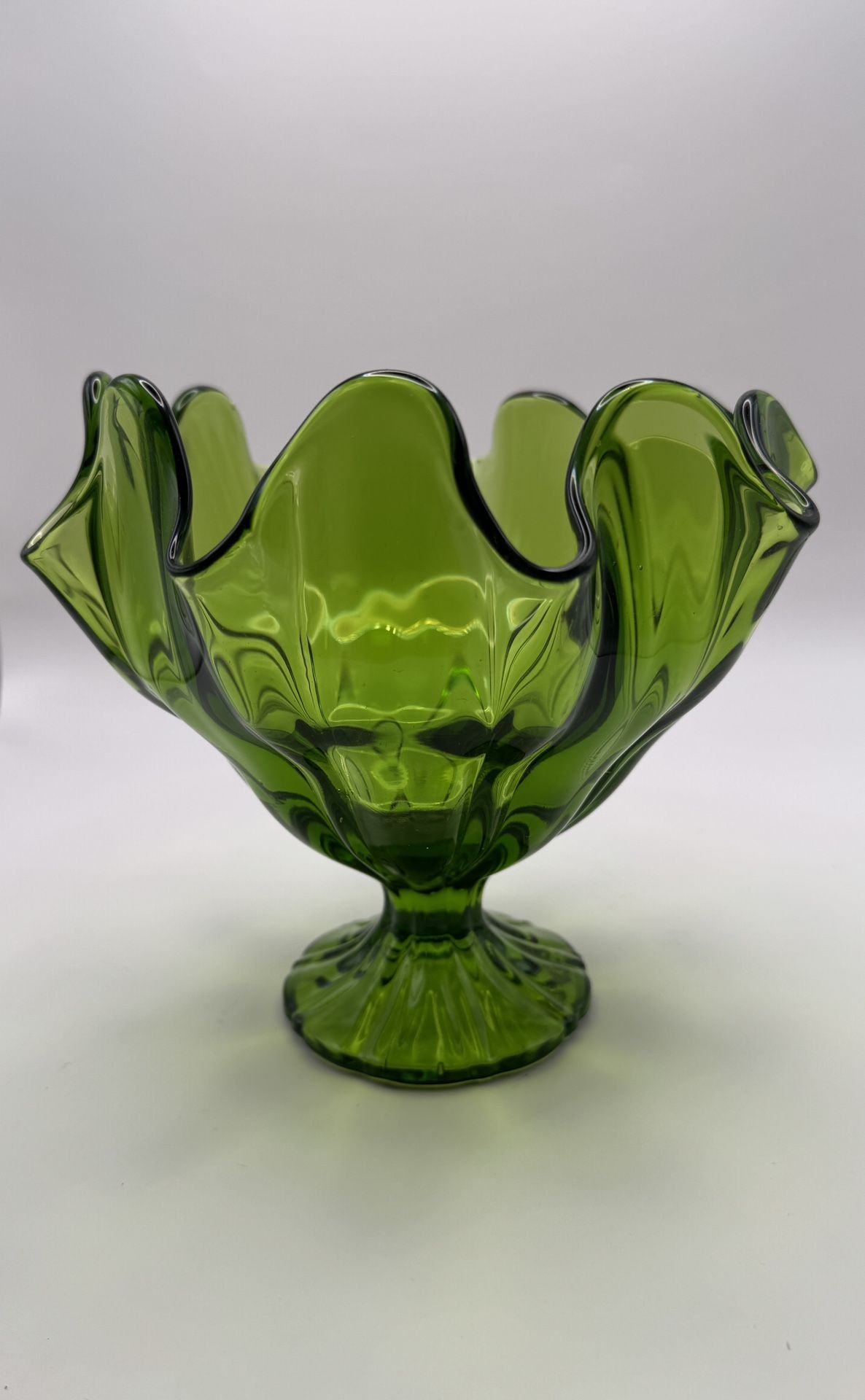 Vintage L.E. Smith Handkerchief Bowl, Vase, Compote - MCM
