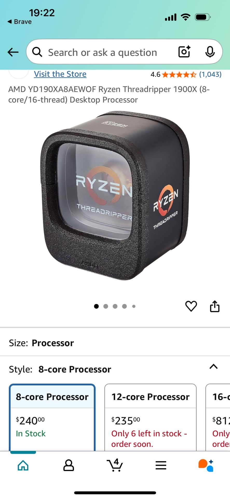Ryzen threadripper 1900x