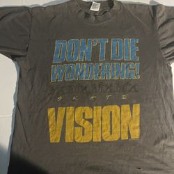 Vintage Double Sided 1987 Vision Street Wear Don't die wondering skate vision XL