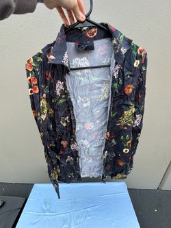 Zara Man Navy Floral Print Dress costume Regular Fit Size 40
