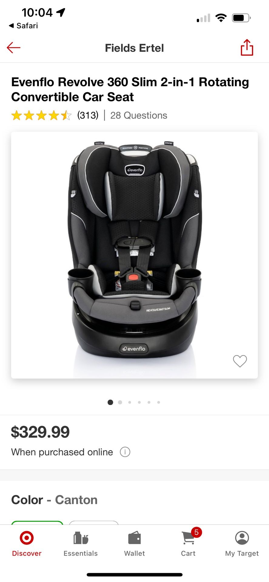 Everflo Revolving Car Seat 