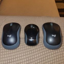 3pc Logitech Wireless Mouse without USB Nano Receivers - AS IS - UNTESTED 
