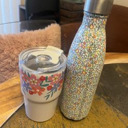 Floral Water bottle & Coffee Thermos 