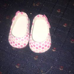 American Girl Polka-dots Flat Shoes For An 18” Doll