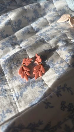 Clay Leaf Drop Earrings