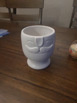 Mustache Man Decorative Pot