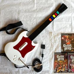 Guitar Hero Guitar & games for PS2 - PRICE FIRM