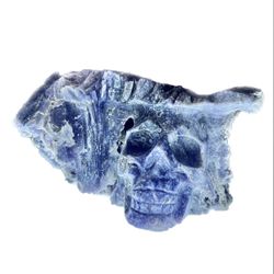 Grape Agate Skull Sculpture $200