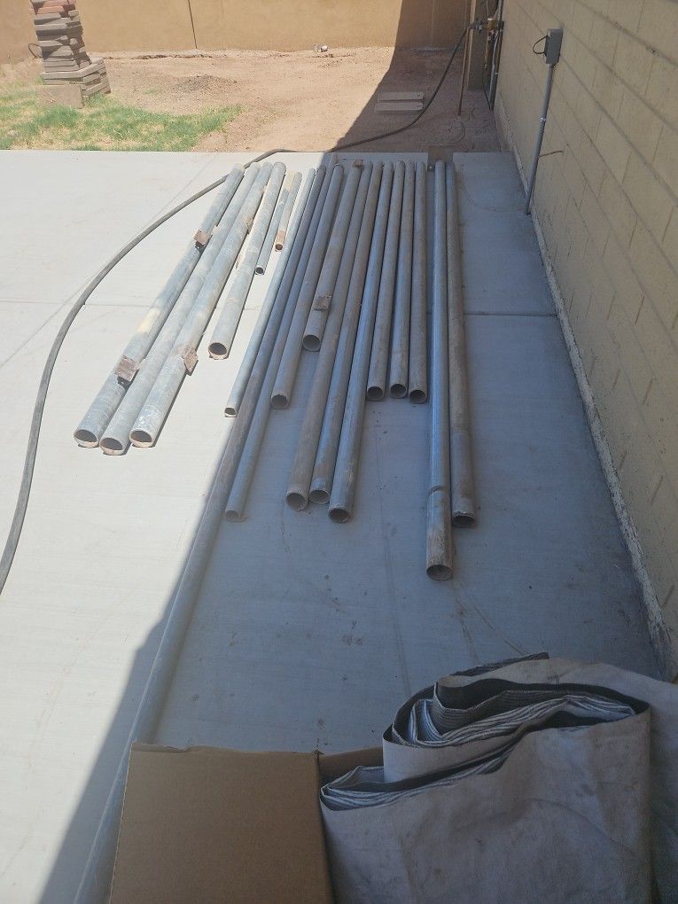 Metal Poles 8' And 10' Long