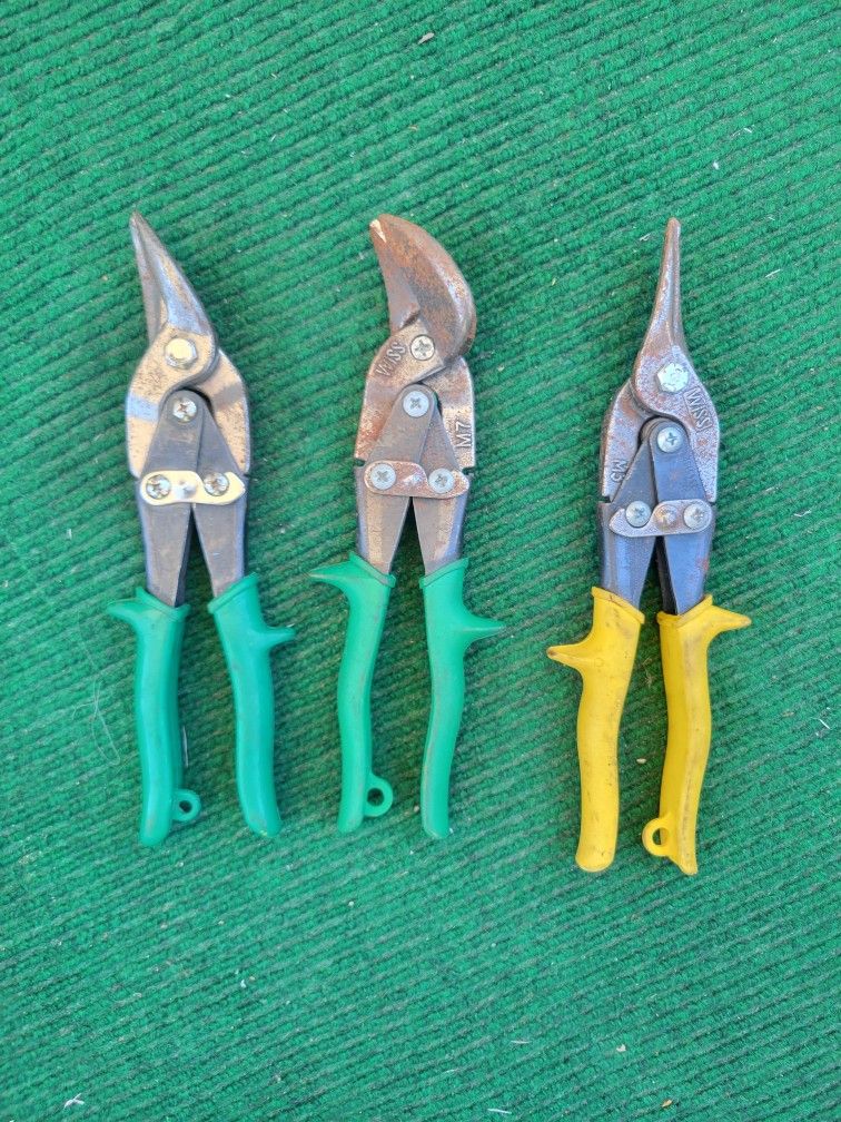 3 Lot of Vtg WISS M7 Offset Cut
