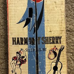 Vintage ED DELAGE Harmony Cream Sherry Guitar Bottle With Box Decanter