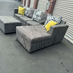 awesome nice sectional with ottoman