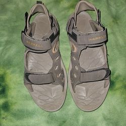 Merrell Sandals Mens 13 Continuum Hiking Multicolor Hook & Loop Comfort Open Toe