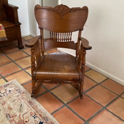 Tiger Wood Oak Rocker