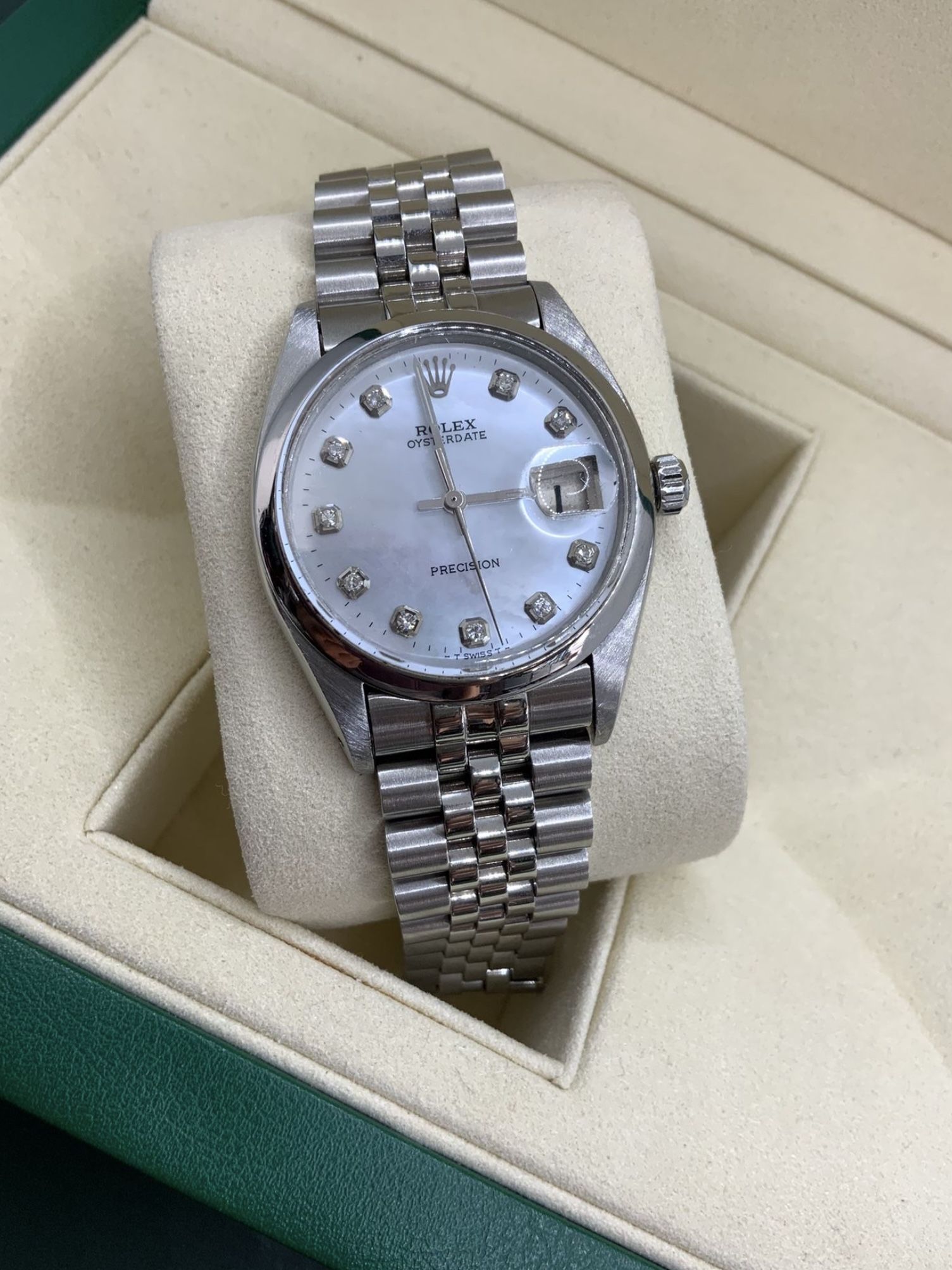 Rolex 36mm Precision Oyster Date 6694 Diamond Dial With Jubilee Bracelet, Watch & Box Only