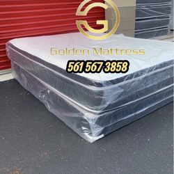NEW Queen Mattress Set PillowTop –  Same Day Delivery Available 🚚