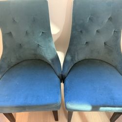 Green Velvet Chairs 