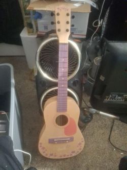 Kids Acoustic Guitar with Floral Design