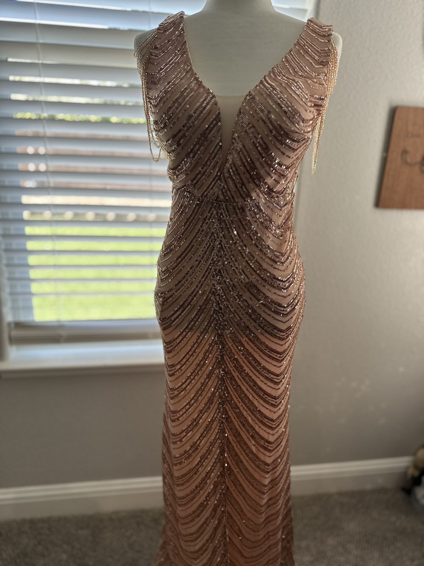 NWT Rose Gold Formal Dress