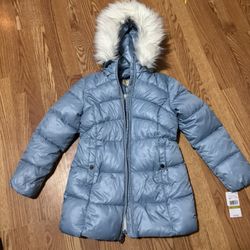 Michael Kors Big Girls Stadium Puffer Jacket - Dark Chamb- Size 14