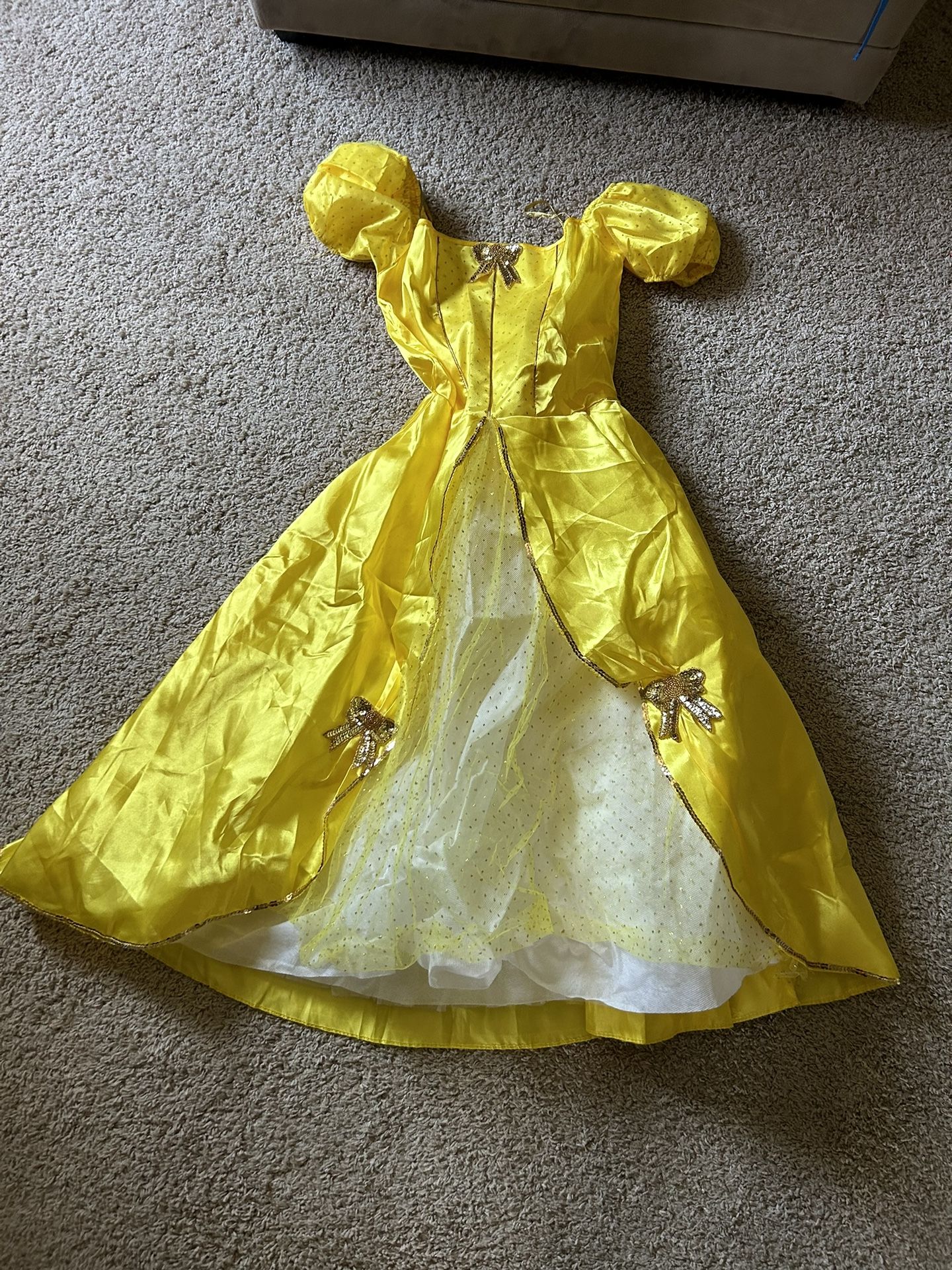 Yellow Princess Dress, Dress Up Or For Halloween, 8-12 Years Old